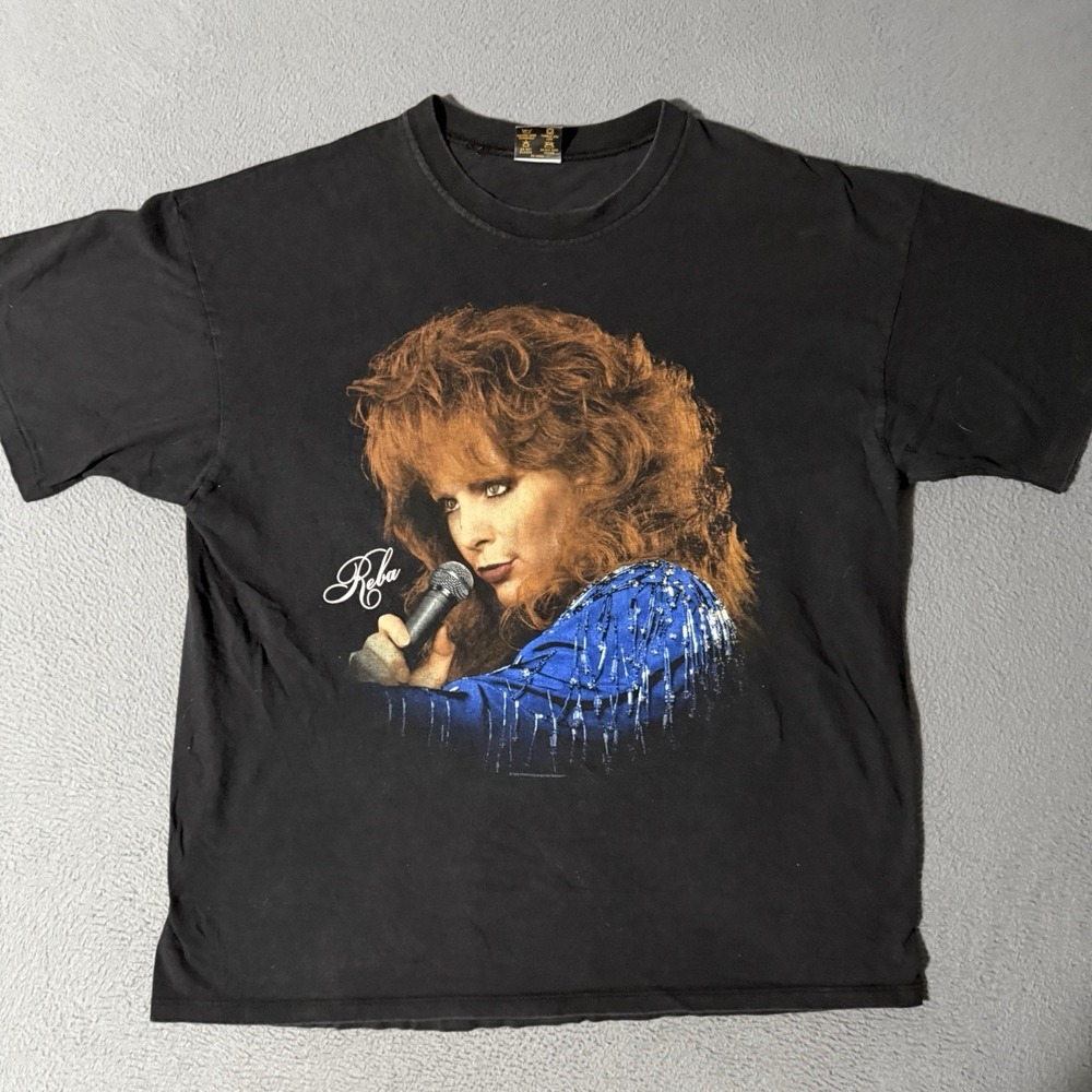 VTG 90s Reba McEntire 20 Years 1996 Tour T-Shirt Men's Black Single Stitch Sz XL